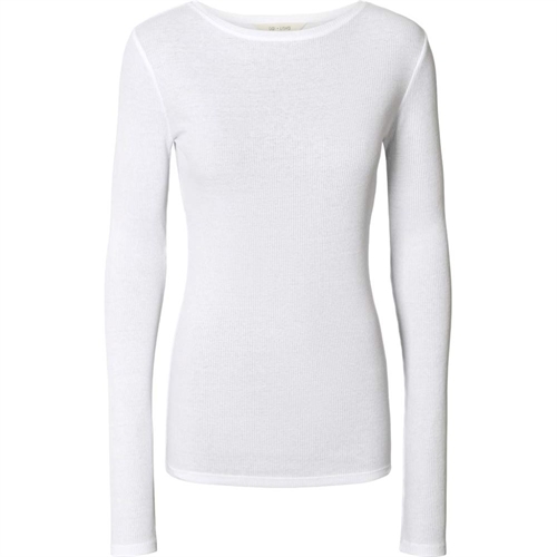 GAI + LISVA LISE COTTON TOP 3X2 RIB KNIT WHITE